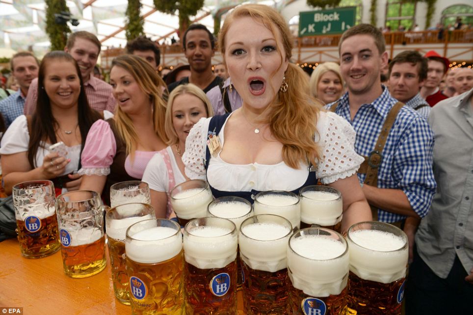 This is a picture from the Oktoberfest, which is held in München (Munich).